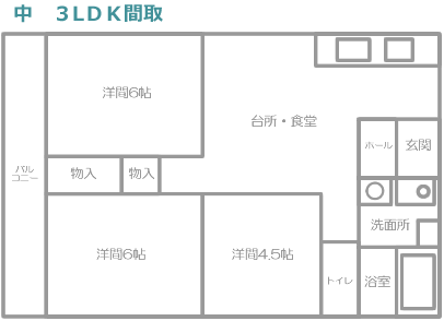 3LDK間取図