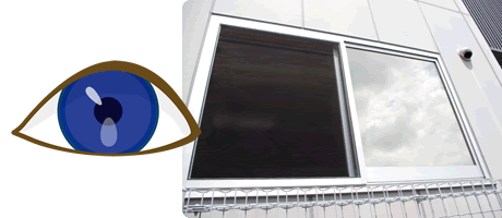 外から見た窓（写真）