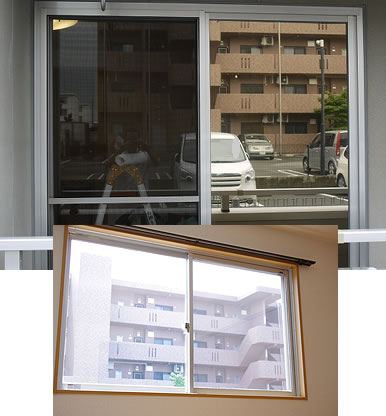 外から見た窓（写真）